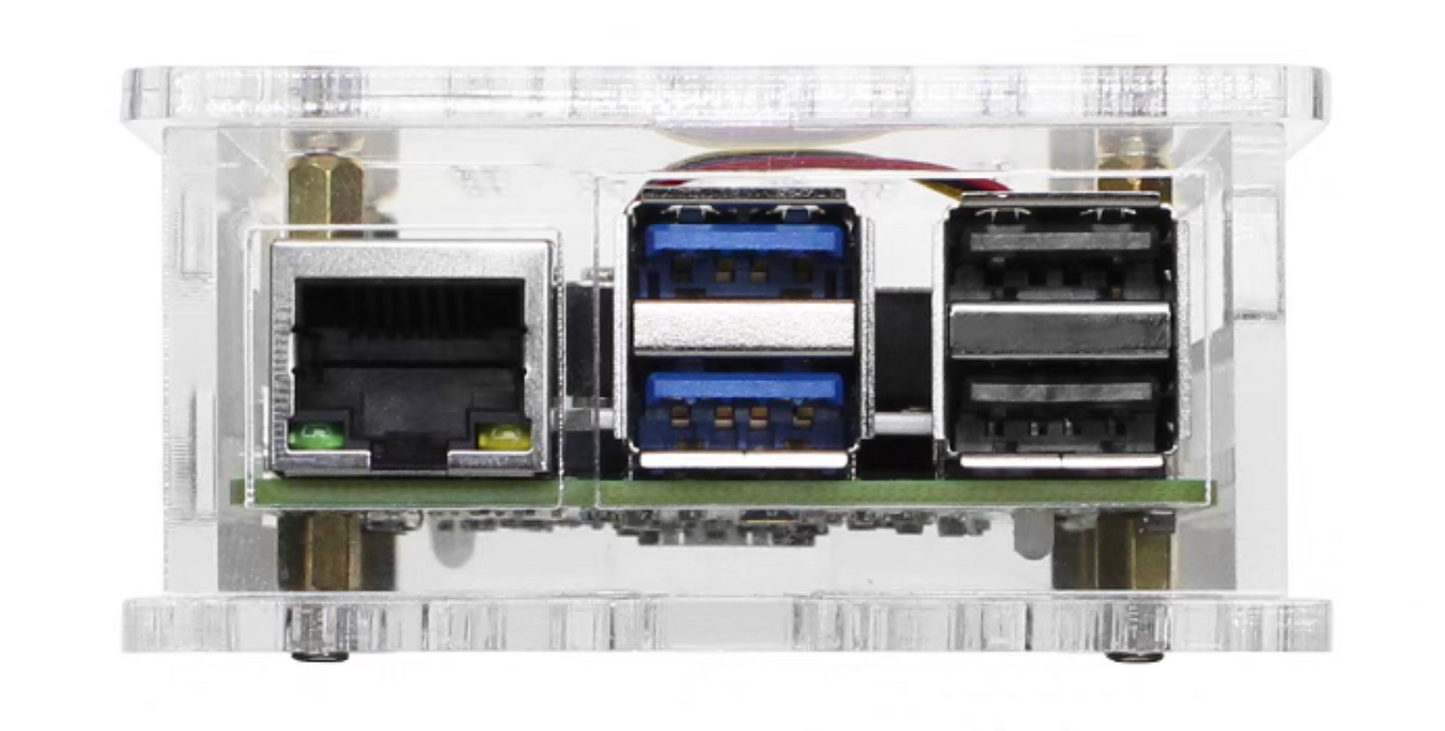 RasberryPi 5/4/3 Transparent/Translucent Case with ActiveCooler Fan
